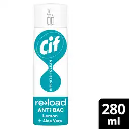 Iceland Cif Infinite Clean Lemon & Aloe Vera Anti-Bac Cleaner Refill 280 ml offer