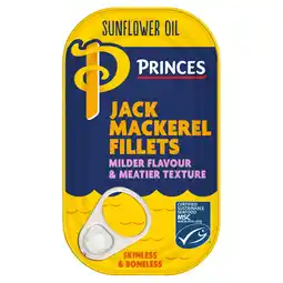 Iceland Princes Sunflower Oil Jack Mackerel Fillets 125g offer