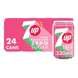 Iceland 7Up Pink Lemonade Zero Sugar Cans 24 x 330ml offer