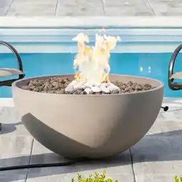 Costco Solus Decor Hemi 19.6kW Gas Fire Bowl Bundle in Dark Grey offer