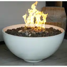 Costco Solus Decor Hemi 19.6kW Gas Fire Bowl Bundle in White offer