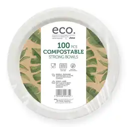 Costco Jena Eco Compostable Strong Bowls, 100 Pack offer