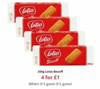 Farmfoods 250g Lotus Biscoff offer