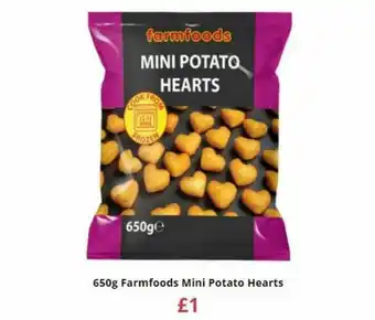 Farmfoods 650g Farmfoods Mini Potato Hearts offer