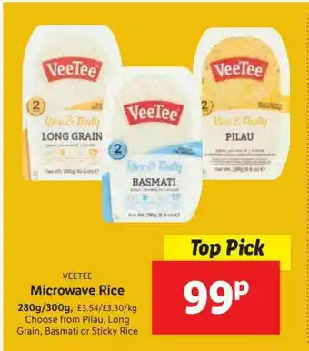 Lidl Veetee Microwave Rice offer