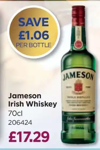 Bestway Jameson Irish Whiskey offer