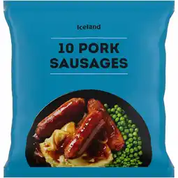 Iceland Iceland 10 Pork Sausages 400g offer