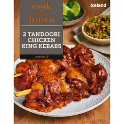 Iceland Iceland 2 Tandoori Chicken King Kebabs 924g offer