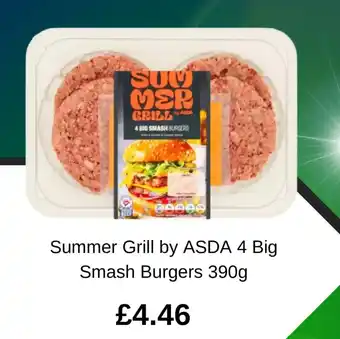 Summer Grill by ASDA 4 Big Smash Burgers