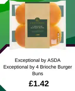 Asda Exceptional by ASDA Exceptional by 4 Brioche Burger Buns offer