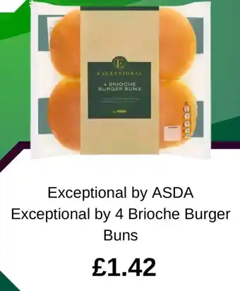 Exceptional by ASDA Exceptional by 4 Brioche Burger Buns
