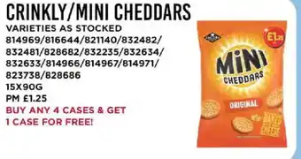 Crinkly/mini cheddars