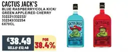 Bestway CACTUS JACK'S Blue raspberry/cola kick/ green apple/red cherry offer