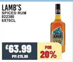 Bestway LAMB'S Spiced rum offer