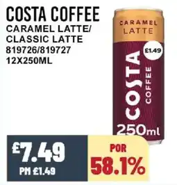 Bestway COSTA COFFEE Caramel latte/ classic latte offer