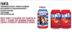 Bestway FANTA Orange/fruit twist/lemon offer