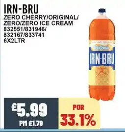 Bestway IRN-BRU Zero cherry/original/ zero/zero ice cream offer