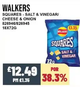 Bestway WALKERS Squares - salt & vinegar/ cheese & onion offer