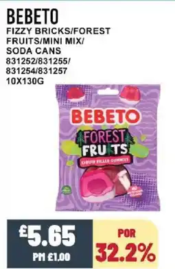 Bestway BEBETO Fizzy bricks/forest fruits/mini mix/ soda cans offer
