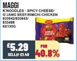 Bestway MAGGI K'noodles - spicy cheese/ g'jang beef/kimchi chicken offer