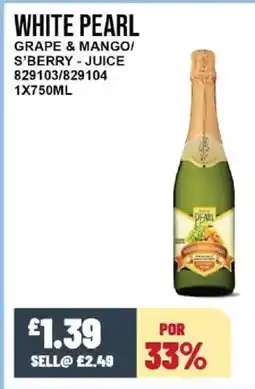 Bestway WHITE PEARL Grape & mango/ s'berry juice offer