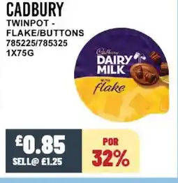 Bestway CADBURY Twinpot- flake/buttons offer
