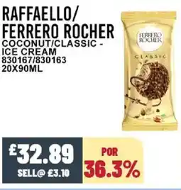 Bestway RAFFAELLO/ FERRERO ROCHER Coconut/classic- ice cream offer