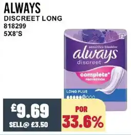 Bestway ALWAYS Discreet long offer