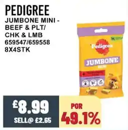 Bestway PEDIGREE Jumbone mini - beef & plt/ chk & lmb offer