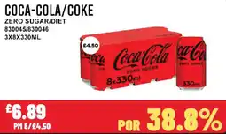 Bestway COCA-COLA/COKE Zero sugar/diet offer