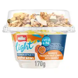Iceland Müller Light Greek Style Boost Bowl Mango & Passion Fruit Compote with Granola 170g offer