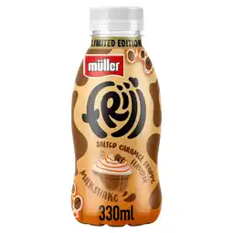 Iceland Müller Limited Edition Frijj Salted Caramel Frappe Flavour Milkshake 330ml offer