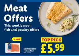 Lidl Lighthouse Bay 4 Salmon Fillets offer