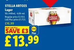 Lidl Stella Artois Lager offer
