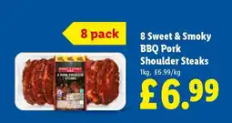 Lidl 8 Sweet & Smoky BBQ Pork Shoulder Steaks offer