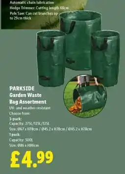 Lidl PARKSIDE Garden Waste Bag Assortment offer