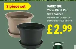 Lidl PARKSIDE 28cm Plant Pot with Saucer offer