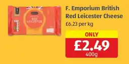 Aldi F. Emporium British Red Leicester Cheese offer