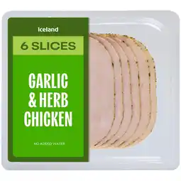 Iceland Iceland 6 slices (Approx.) Garlic & Herb Chicken 100g offer