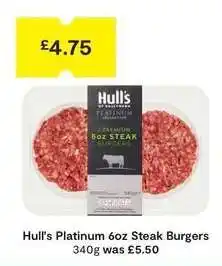 SuperValu Hull's Platinum 6oz Steak Burgers offer