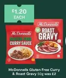 SuperValu McDonnells Gluten Free Curry & Roast Gravy 50g offer