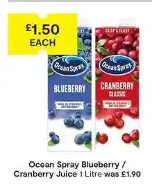 SuperValu Ocean Spray Blueberry / Cranberry Juice offer