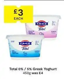 SuperValu Total 0% / 5% Greek Yoghurt offer