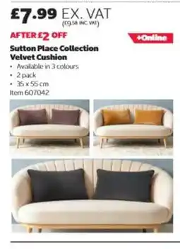 Costco Sutton Place Collection Velvet Cushion offer