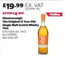 Costco Glenmorangie The Original 12 Year Old Single Malt Scotch Whisky 70cl offer