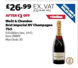 Costco Moët & Chandon Brut Imperial NV Champagne 75cl offer