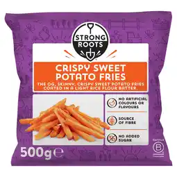 Iceland Strong Roots Oven Baked Sweet Potato Fries 500g offer