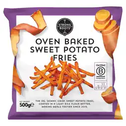 Iceland Strong Roots Oven Baked Sweet Potato Fries 500g offer
