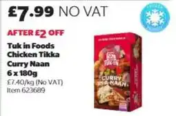 Costco Tuk in Foods Chicken Tikka Curry Naan offer