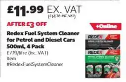 Costco Redex Fuel System Cleaner for Petrol and Diesel Cars 500ml, 4 Pack offer